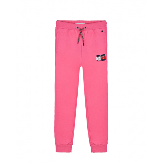 Розовые спортивные брюки с логотипом Tommy Hilfiger | Фото 1
