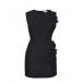 Черное платье мини с драпировкой MSGM | Фото 1