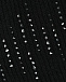 Черный кашемировый шарф с кристаллами Swarovski, 168х33 см  | Фото 3