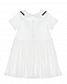 Белое платье с отделкой в полоску GUCCI | Фото 2