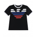 Черная футболка с контрастным логотипом Emporio Armani | Фото 1
