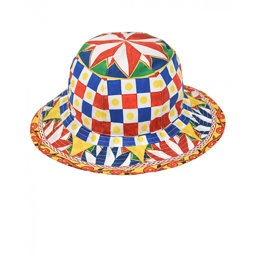 Поплиновая шляпа в клетку Dolce&Gabbana | Фото 1