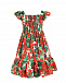Хлопковое платье с принтом &quot;герань&quot; Dolce&Gabbana | Фото 3