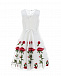 Белое платье с цветочной вышивкой Aletta | Фото 2