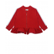 Красная спортивная куртка с воланом Monnalisa | Фото 1