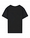Черная футболка с лого в тон Moschino | Фото 2
