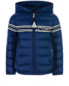 Куртка Renald с вязаной деталью и логотипом Moncler Синий, арт. 1A12020 C0465 74H | Фото 1