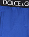 Синие спортивные брюки с черной резинкой Dolce&Gabbana | Фото 3