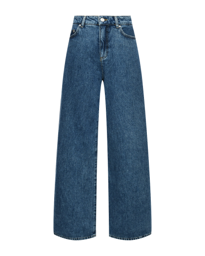Джинсы палаццо широкие, синие Mo5ch1no Jeans | Фото 1