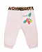 Розовые спортивные брюки с принтом &quot;земляника&quot; Roberto Cavalli | Фото 2