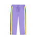 Фиолетовые спортивные брюки с лампасами  | Фото 1