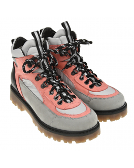 Демисезонные ботинки кораллового цвета MSGM , арт. 69176 VAR.2 | Фото 1