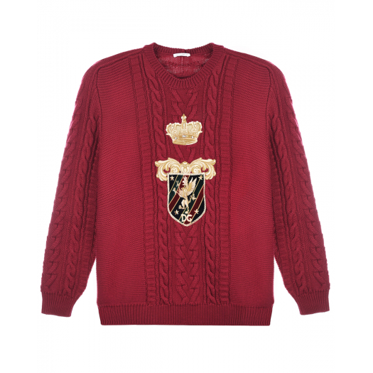 Бордовый джемпер из шерсти Dolce&Gabbana | Фото 1