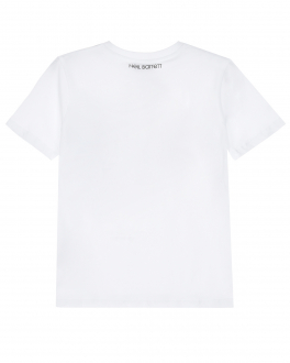 Белая футболка с принтом &quot;мотоциклист&quot; Neil Barrett Белый, арт. 24639 001 BIANCO | Фото 2