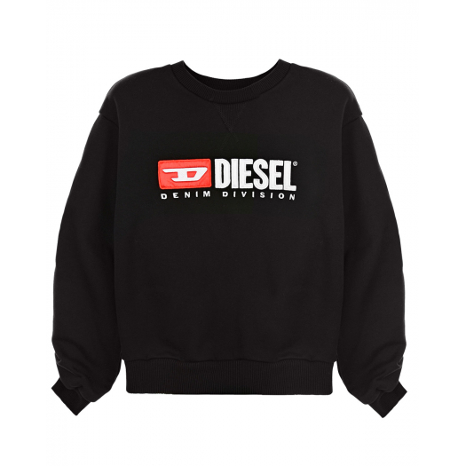 Черный свитшот с принтом Diesel | Фото 1