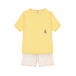 Пижама: желтая футболка и шорты в крапинку Sanetta | Фото 1