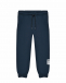 Спортивные брюки с поясом на кулиске, темно-синие MSGM | Фото 1