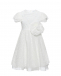 Платье с курпным цветком на поясе, белое Ermanno Scervino | Фото 1