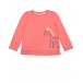 Толстовка кораллового цвета с принтом &quot;зебра&quot; Sanetta Kidswear | Фото 1