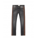 Черные джинсы с коричневыми лампасами Fendi | Фото 1