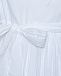 Платье в мелкую клетку и бантом на поясе, белое Paade Mode | Фото 3