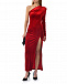 Бархатное асимметричное платье, красное Dan Maralex | Фото 5