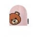 Розовая шапка с принтом &quot;медвежонок&quot; Moschino | Фото 1