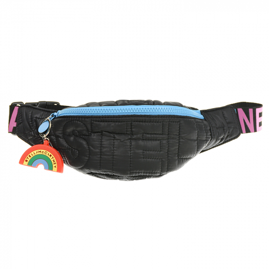 Черная сумка-пояс с брелоком-радугой, 24x8x9 см Stella McCartney | Фото 1