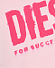 Розовая толстовка-худи с лого Diesel | Фото 3
