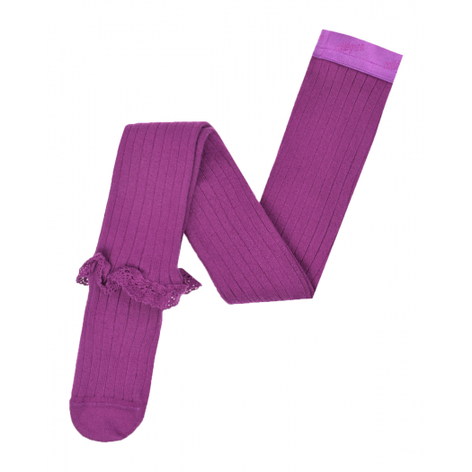 Фиолетовые колготки с кружевной оборкой Collegien | Фото 1