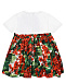Платье с принтом &quot;герань&quot; на юбке Dolce&Gabbana | Фото 3