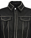 Черная кожаная куртка с серебристыми заклепками Philipp Plein | Фото 3