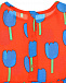 Красное платье с принтом &quot;синие тюльпаны&quot; Stella McCartney | Фото 6