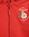 Красная спортивная куртка с лампасами в клетку Monnalisa | Фото 3