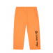 Оранжевые спортивные брюки с черным логотипом MM6 Maison Margiela | Фото 1