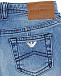 Джинсовые шорты с потертостями Emporio Armani | Фото 5