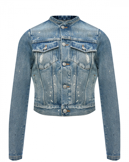 Укороченная джинсовая куртка, голубая MM6 Maison Margiela | Фото 1