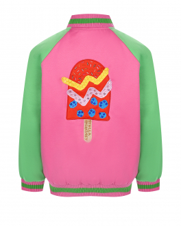 Куртка-бомбер в стиле color block Stella McCartney Мультиколор, арт. 8Q2AD7 Z0154 510VE | Фото 2