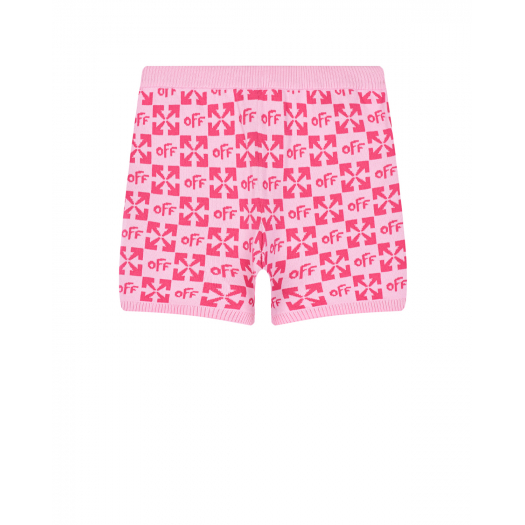 Розовые шорты со сплошным лого Off-White | Фото 1