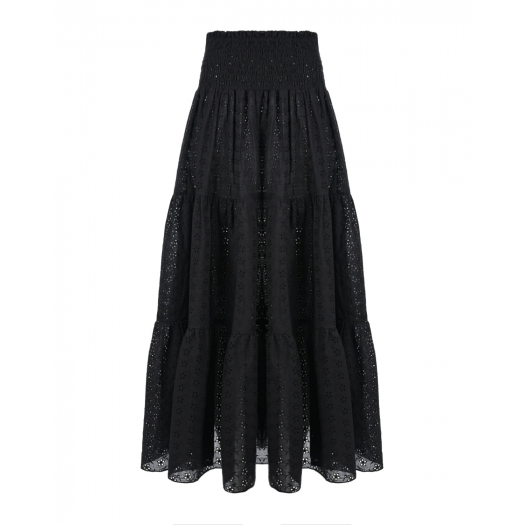 Черная юбка с поясом на резинке Dan Maralex | Фото 1