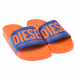 Оранжевые шлепанцы с логотипом бренда Diesel | Фото 1