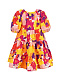 Хлопковое платье с цветочным принтом IL Gufo | Фото 3