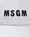 Белая бейсболка с черным лого MSGM | Фото 3