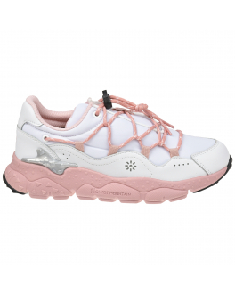 Белые кроссовки с розовой подошвой Flower Mountain Белый, арт. 001-2015499-16 1N04 | Фото 2