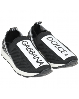 Черные кроссовки-носки Sorrento Dolce&Gabbana Черный, арт. D10723 AH677 89690 | Фото 1