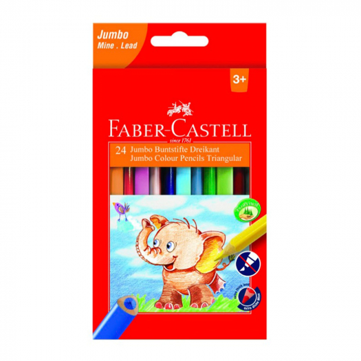 Карандаши цветные JUMBO трехгранные, 24 шт Faber-Castell | Фото 1