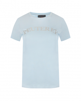 Голубая футболка с логотипом Peuterey Голубой, арт. PED4244 99012130 277 | Фото 1