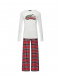 Пижама: лонгслив и брюки в красную клетку Dan Maralex | Фото 1
