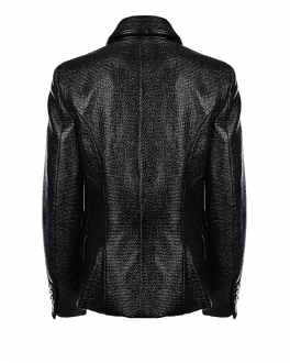 Черный пиджак с серебристыми пуговицами Balmain Черный, арт. 6P2020 B0006 930 | Фото 2