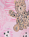 Розовые леггинсы с принтом &quot;мишки&quot; Roberto Cavalli | Фото 3